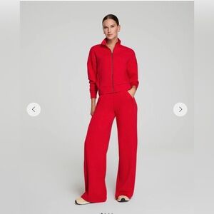 Spanx NWT Air Essentials Wide Leg Pants in Red Size MP